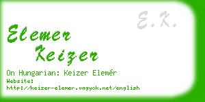 elemer keizer business card