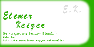 elemer keizer business card